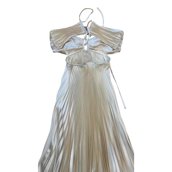ALC Moira Satin Pleated Maxi Dress US 2 - Picture 11 of 13